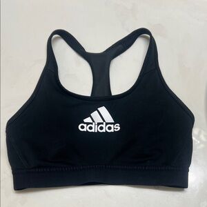 Black adidas sports bra size small.  Mesh back